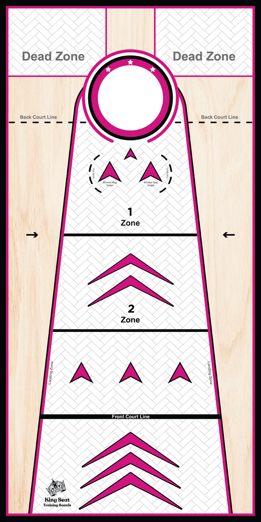 Set of Pink and White Cornhole Training Boards