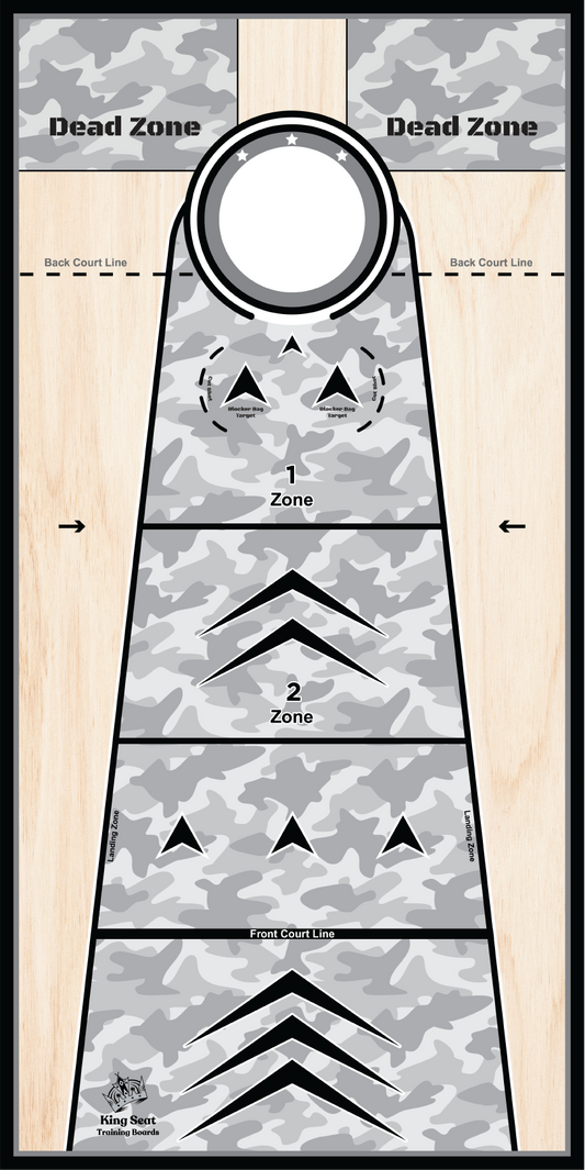 Set of Gray Camo Cornhole Training Boards